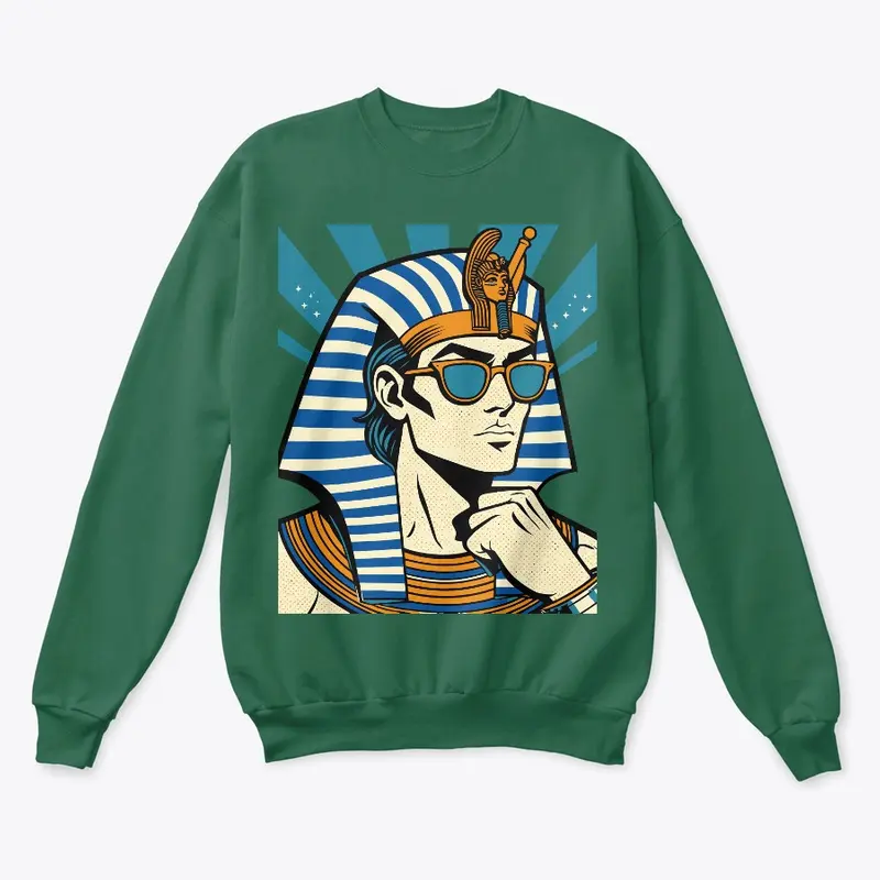 Pharaoh of Egypt wearing sunglasses