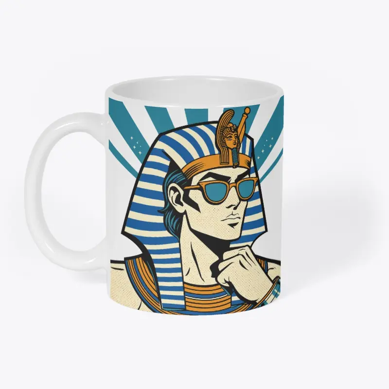 Pharaoh of Egypt wearing sunglasses